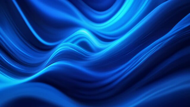  Vivid Blue Abstract Waves - Dynamic Background