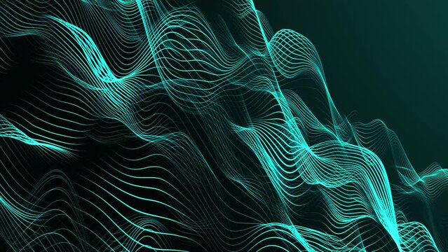Futuristic Abstract Line Particles Background.