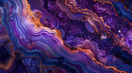 Wallpaper featuring the vibrant hues of fluorescent Dugway geode - obrazy, fototapety, plakaty