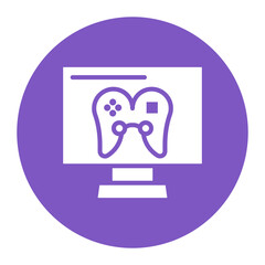 PC Game icon vector image. Can be used for Gaming Ecommerce.