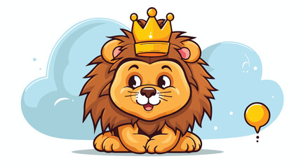 cartoon lion with crown