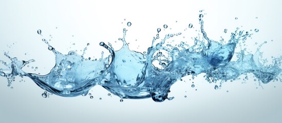 Obraz premium water splash isolated on blue background