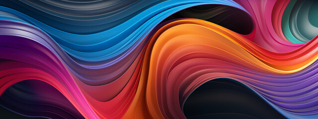 Fototapeta premium Fluid Abstract Swirls in Lustrous Colors