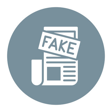 Fake News icon vector image. Can be used for New Media.
