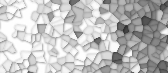 gray stains broken glass tile background textrue. geometric pattern with 3d shapes vector Illustration. gray broken wall paper in decoration. low poly crystal mosaic background.