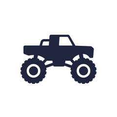 monster truck icon on white