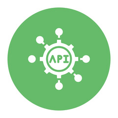 Api icon vector image. Can be used for Airline.