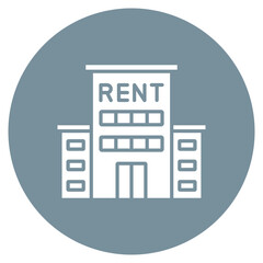 Office For Rent icon vector image. Can be used for Office.