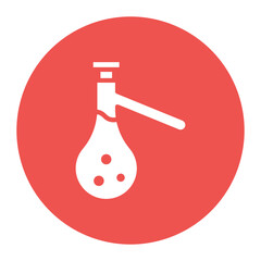 Sidearm Flask icon vector image. Can be used for Science. - obrazy, fototapety, plakaty