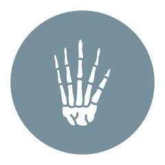 Metacarpals icon vector image. Can be used for Human Anatomy.