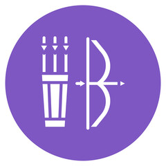 Archery Set icon vector image. Can be used for Outdoor Fun.