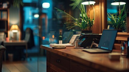 Interior of a contemporary office space without staff 