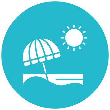 recommend clip art: Beach icon vector image. Can be used for Coastline.