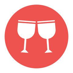 Wine Glass icon vector image. Can be used for Italy.