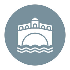 Rialto Bridge icon vector image. Can be used for Italy. - obrazy, fototapety, plakaty