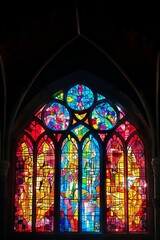 "Heavenly Return: Jesus' Story Illustrated Through Vibrant Stained Glass Windows"