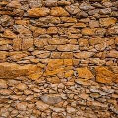 Stone wall texture background Brawn stone wall Wall design AI generated illustration