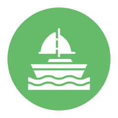 Yatch icon vector image. Can be used for Ocean.