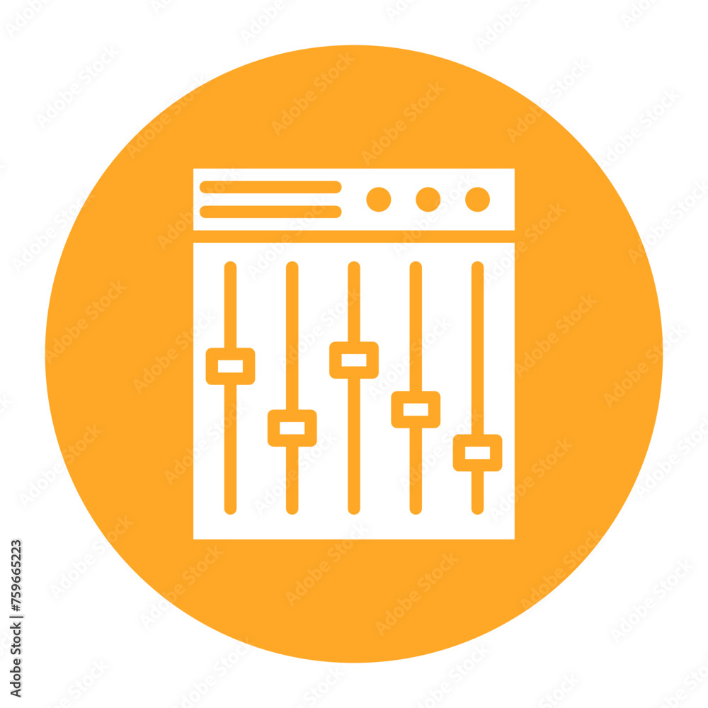 Poster mixer icon vector image. can be used for instrument.