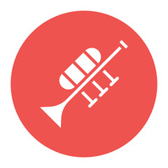 Trumpet icon vector image. Can be used for Instrument.