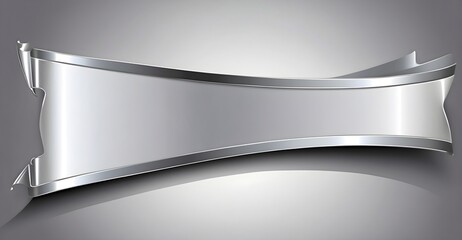 A sleek silver banner with generous copy space, ideal for contemporary and sophisticated content, generative AI