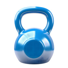 blue Kettlebell Weight isolated on transparent background Generative Ai