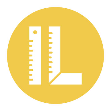 Ruler icon vector image. Can be used for Shoemaker.