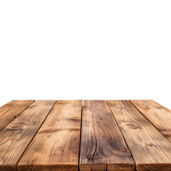 Naklejka na ściany i meble wooden table isolated on transparent background Generative Ai