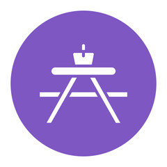 Picnic of Table icon vector image. Can be used for Oktoberfest.