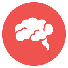 Human Brain icon vector image. Can be used for Biometrics.
