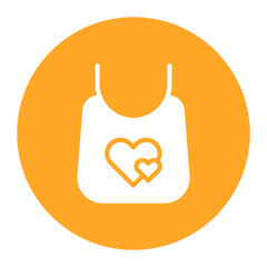 Baby Bib icon vector image. Can be used for Baby Shower.