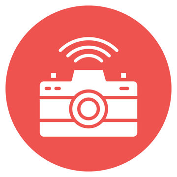 Smart Camera icon vector image. Can be used for Biometrics.