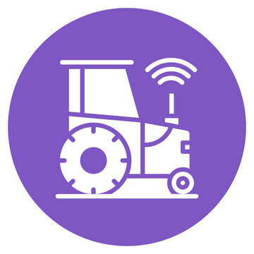 Smart Tractor icon vector image. Can be used for Biometrics.