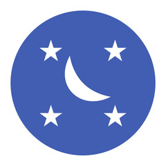 Moon and Stars icon vector image. Can be used for Baby Shower.