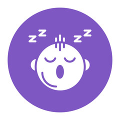 Sleeping Baby icon vector image. Can be used for Baby Shower.