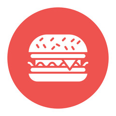 Burger icon vector image. Can be used for Bowling.
