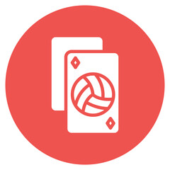 Card icon vector image. Can be used for Volleyball.