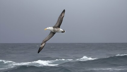Fototapeta na wymiar An Albatross Soaring Gracefully Above The Waves