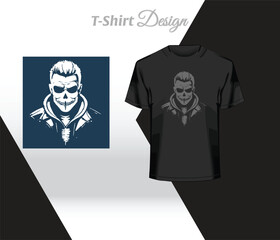 Joker image t shirt design.