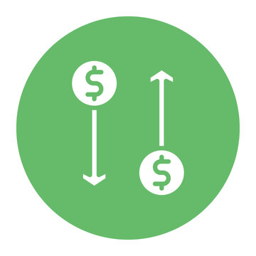 Increase and Decrease in Rate icon vector image. Can be used for Trading.