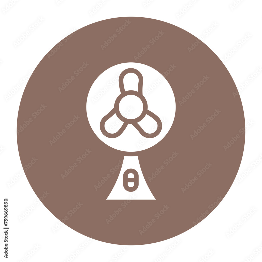 Poster fan icon vector image. can be used for retro.