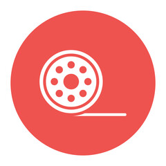 Film Reel icon vector image. Can be used for Retro.