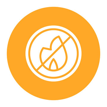 No Open fire icon vector image. Can be used for Trekking.