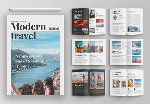 Luxury Travel Magazine Layout