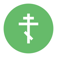 Orthodox Cross icon vector image. Can be used for Carnival.
