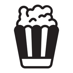 popcorn glyph icon