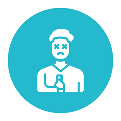 Alcoholic icon vector image. Can be used for Homeless.