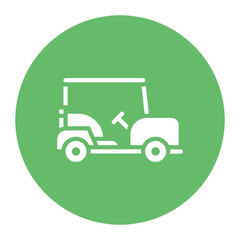 Golf Buggy icon vector image. Can be used for Golf.