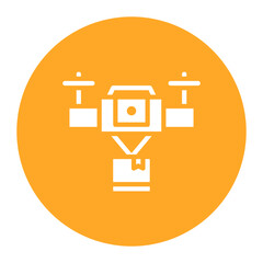 Drone Delivery icon vector image. Can be used for Supply Chain.