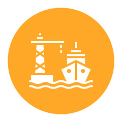 Port icon vector image. Can be used for Supply Chain.